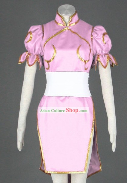 Chinese Classic Pink Kung Fu Cheongsam for Women