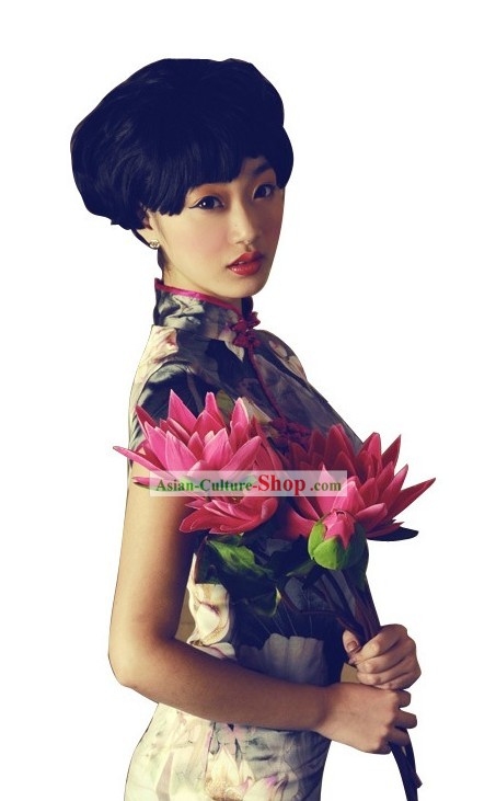Traditional Chinese Silk Lotus Cheongsam