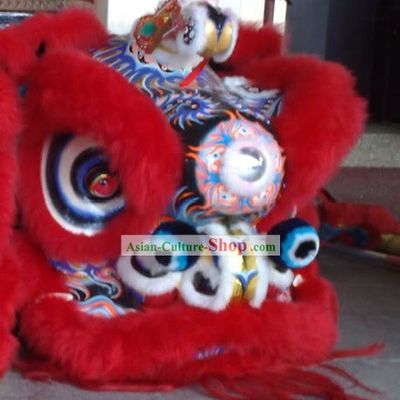 Traditoinal Lucky Red Opening and Performance Lion Dance Equipment Complete Set