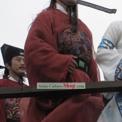 Ancient Chinese Official Costume and Hat Complete Set