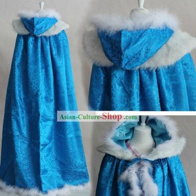 Ancient Chinese Blue Winter Cloak