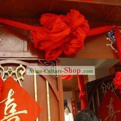 Large Chinese Silk Red Flower