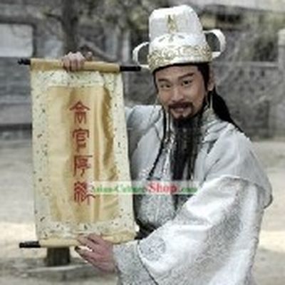 Chinese Deity God of Prosperity Lu Xing Costumes Complete Set