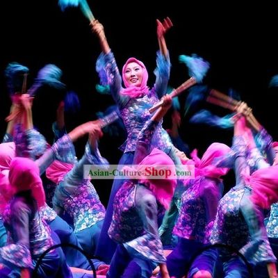 Chinese Folk Farmer Dance Costume Set for Women