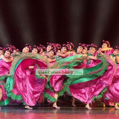 Two Layers Yi Ethnic Minority Folk Dance Costumes Set