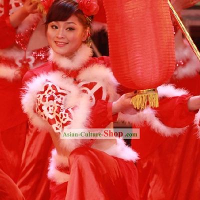 Chinese New Year Lantern Dance Costume Set for Women