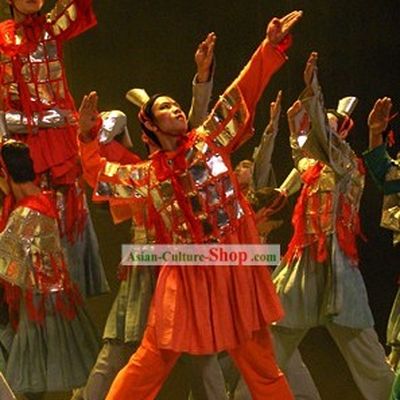 Terracotta Dance Costume and Hair Decoration Set