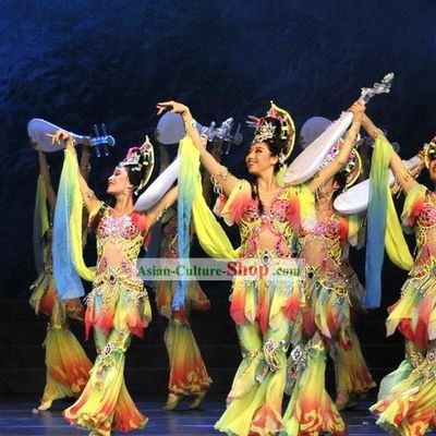 Ancient Fei Tian Lute Palace Dance Costume Complete Set
