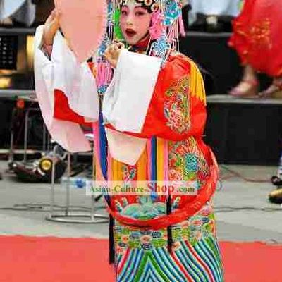 Peking Opera The Imperial Concubine Got Drunk (Guifei Zui Jiu) Costume and Crown Set for Children