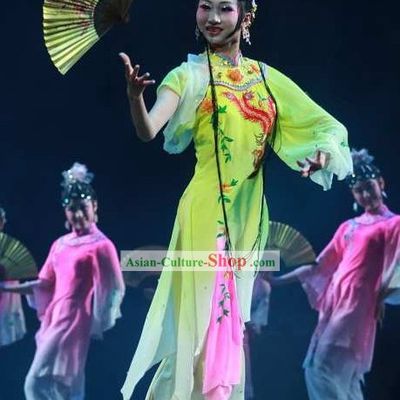 Ancient Phoenix Fan Dancing Costume Complete Set