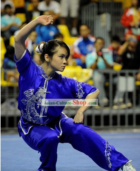 Chinese Phoenix Tai Chi Silk Uniform Set