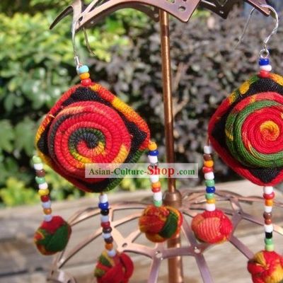 Chinese Hand Made Miao Earrings