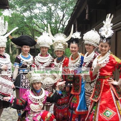 Chinese Minority Eight Costumes Sets