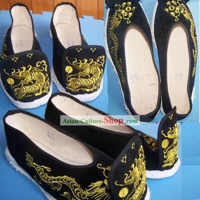 Chinese Classical Hand Made Hanfu Dragon Shoes
