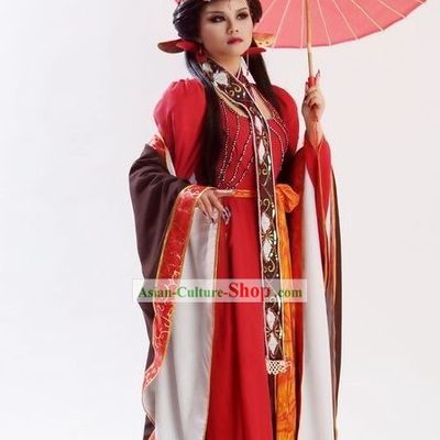 Chinese Ancient Princess Clothing and Hair Ornaments Set
