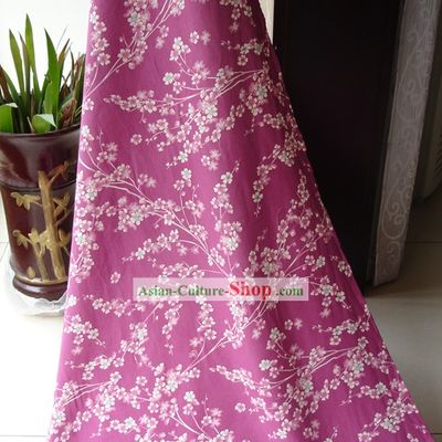 Traditional Chinese Plum Blossom Silk Fabric