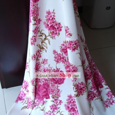 Traditional Chinese Flower Silk Fabric