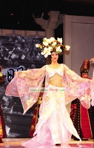 Asian Fashion Beauty Pageant Costumes and Hair Decoration Complete Set