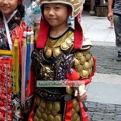 Traditional Chinese General Armor Costumes Set for Children