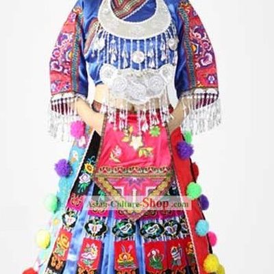 Chinese Female Miao Clothing Complete Set