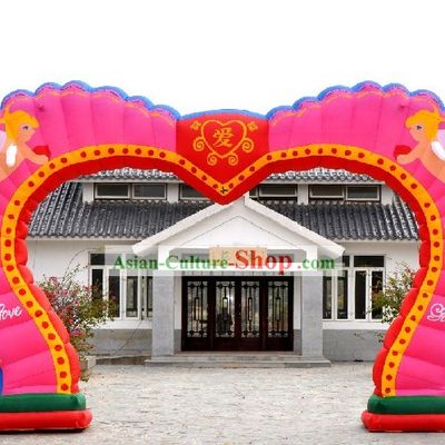 Romantic Wedding Heart Shape Inflatable Arch
