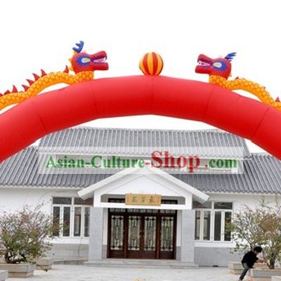 Double Dragons Playing Ball Chinese Wedding Inflatable Arches