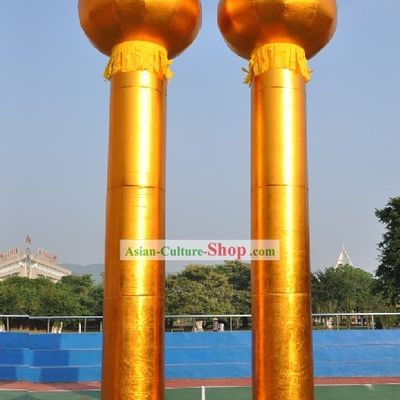 315 Inches Long Chinese Golden Inflatable Palace Lanterns
