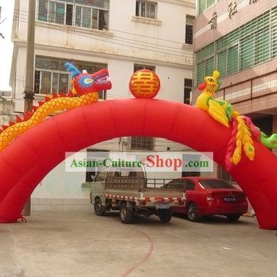 Large Inflatable Dragon and Phoenix Arch