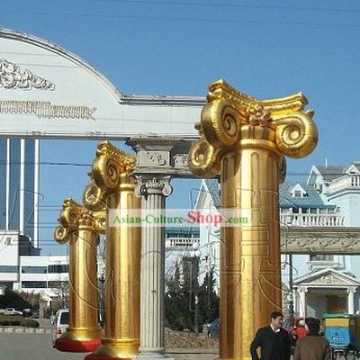 Traditional Large Inflatable Golden Column
