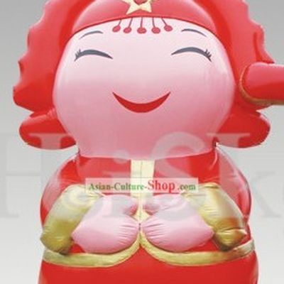 Traditional Large Chinese Inflatable Cartoon Bride Doll