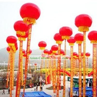Chinese Traditional Red Inflatable Lanterns
