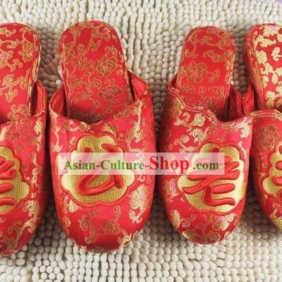 Chinese Traditional Wedding Silk Slippers