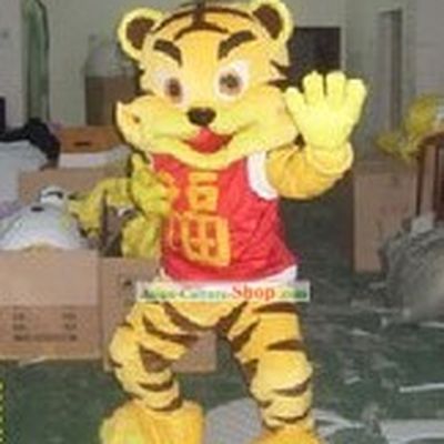 Chinese Fu Tiger Mascot Costumes Complete Set