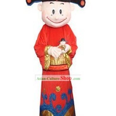Chinese Cai Shen Mascot Costumes Complete Set