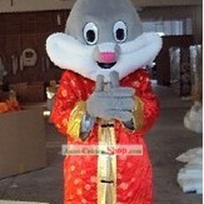 Chinese Tang Suit Rabbit Mascot Costumes Complete Set