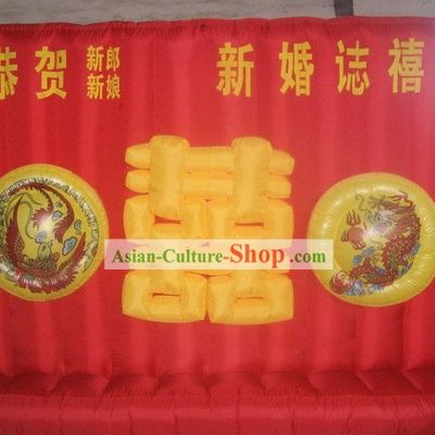 Chinese Wedding Dragon Phoenix Inflatable Background