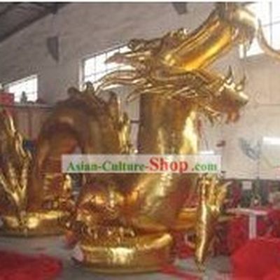 315 Inches Length Chinese Inflatable Golden Dragon