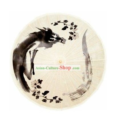 Hand Painted Chinese Dragon Umbrella