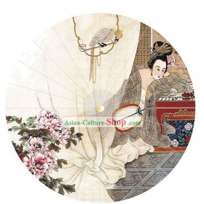 Hand Painted Chinese Beauty Decoration Umbrella