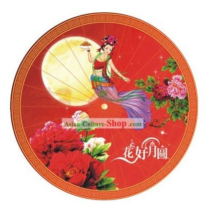 Chinese Hand Made Middle Autumn Festival Umbrella
