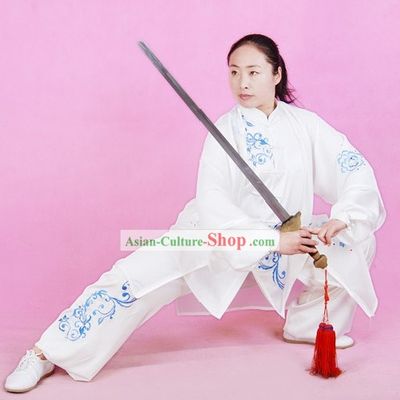 Chinese Tai Chi Competition Champion Silk Suit and Cape Set