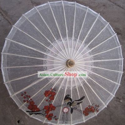 Chinese Hand Made Bird Flower Umbrella