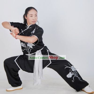 Chinese Silk Embroidered Tai Chi Dress Set