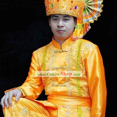 Traditional Thailand Men Costumes Set