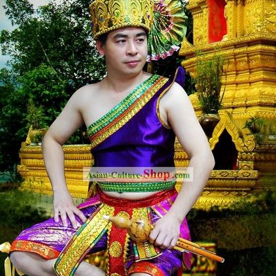 Thailand Prince Costume and Hat Complete Set
