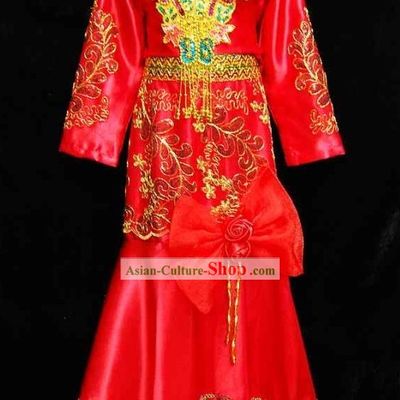 Thailand Red Dance Costume for Children