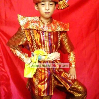 Traditional Thailand Prince Clothing for Children