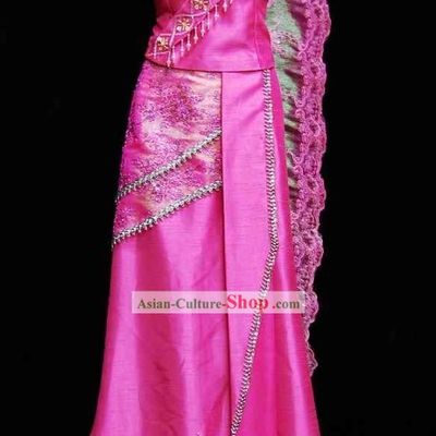 Traditional Thailand Wedding Dress for Girls