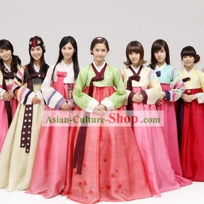 Ancient Korean Hanbok Nine Sets for Women