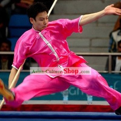 Wushu Silk Competition Clothing Set for Men